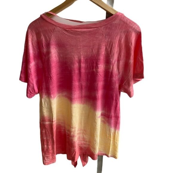 Cable and Gauge Tie Front Tie Dye Short Sleeve Tee - Picture 7 of 10